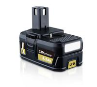 Batterie Li-ion de rechange 18 V 5,5 Ah P108 pour Ryobi 18 V compatible avec batterie Ryobi P108 P200 P2000 P201 P203 P204 P206 P2060