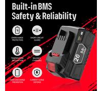 Batterie Li-Ion de remplacement 20V 5.0Ah pour outils électriques Parkside X20V Team PAP 20 A1 B1 B3 A3 PAPS 208 A1, avec BMS intégré, indicateur LED, autonomie prolongée, stock US, Pologne, 2pcs