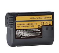 Batterie Li-ion EN-EL15C + Double Chargeur De Batterie, Compatible For Nikon, EN-EL15 EL15A MH-25 MH-25a Z5 Z6 II Z7 Z7II Z8 D600 D750 D800E D810 D7100(1x Battery)