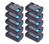 Batterie Li-ION for Appareil Photo LP-E6 LP-E6P LP-E6NH, Compatible avec Canon, for EOS 5D 5D2 5DS R Mark II 2 III 3 6D 60D 60Da 7D 7D2 7DII 70D 80D(10PCS2650mAh Battery)