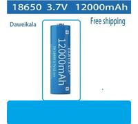 Batterie Li-ion haute capacité 18650 3,7 V 12 000 mAh | Rechargeable, résistant aux chutes | Pour lampe de poche, torche, lampe frontale - Longue durée 2PCS