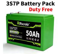 Batterie Li-ion Rechargeable 12V 50000mAh 18650 3S4P 3S5P 3S6P 3S7P, avec chargeur, pour pulvérisateur, voiture pour enfants, échelle, contrôle d'accès 3S6P-40Ah-1PCS