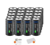 batterie Li-ion rechargeable 3,7V 2550mWh, performance durable, cycles de charge élevés, 20 pièces