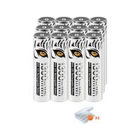 Batterie Li-Ion rechargeable, capacité 1300mWh, 1800 cycles de charge, 12PCS AAA