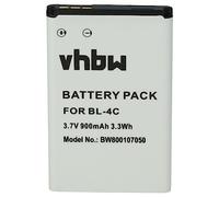 Batterie Li-ION vhbw 900mAh (3.7V) pour téléphone, Smartphone TTFone Venus 2 TT31, TT700, TT59, Mars TT400, Earth TT23, TT002 comme BBA-07, BK-BL-4C