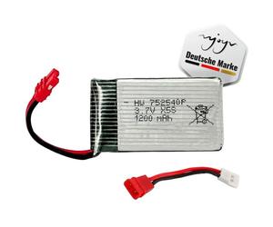 Batterie Li-Po Syma HC et adaptateur MX2.0 2P Molex 3,7 V 1200 mAh 1S compatible avec X5HC X5HW X5SW X5SC-1 RC Quadcopter Drone Voiture hélicoptère Jouet Éclairage