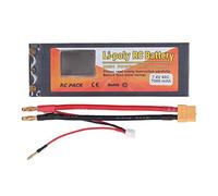 Batterie Li Poly RC 2S 60C 7000mAh 7.4V, avec Prise XT60, pour modèle de Voiture 1/10 1/8