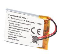 Batterie Li-polymère compatible avec Garmin Fenix 3, 361-00034-02 3,7 V 300 mAh 1,1 Wh