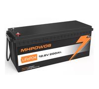 Batterie Lifepo4 12V 200Ah - BMS 100A - 2560W - Batterie Lithium pour Camping-Car, Stockage D'éNergie Solaire, Camping Hors-RéSeau