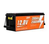 Batterie LiFePO4 12V 200Ah, CTOLITY Batterie lithium-ion phosphate avec BMS 200A amélioré pour bateau, camping-car, marine, moteur à la traîne, stockage d'énergie domestique et hors réseau, etc