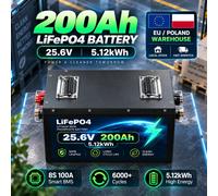 Batterie LiFePO4 12V 24V 48V 100Ah 120Ah 200Ah avec BMS intelligent, batterie lithium à décharge profonde, plus de 6000 cycles pour système solaire, camping-car, bateau, marine, UPS, stockage 12.8V 20