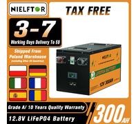Batterie LiFePO4 12V 24V 48V 100Ah 200AH 300AH, cellules BMS de qualité A intégrées pour voiturette de Golf RV, stockage solaire, sans taxe PL, Stock ue 25.6V 300Ah Pack