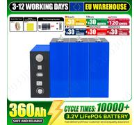 Batterie Lifepo4 3.2V 360Ah Neuve, Cellule Rechargeable Sûre avec Plus de 10000 Cycles, 3 Accessoires Offerts, Grade A, DIY 12V 24V 48V pour VR, Véhicules Électriques, Énergie Domestique, Chariots de