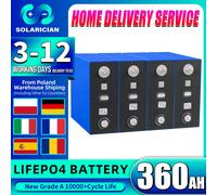 Batterie LiFePO4 de qualité A, 3.2V, 360ah, 10000 + Cycles, flambant neuf, pour Camping, camping-car, bateau, Yacht, voiturettes de golf, chariot élévateur, cellules solaires, STOCK ue et américain 32