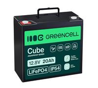 Batterie LiFePO4 Green Cell CUBE Li-Ion 12.8V 20Ah 256Wh pour Tracteur, Tondeuse, Véhicules Électriques, Stockage Énergie