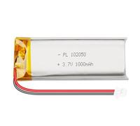 Batterie LiPo 102050,1S 3,7 V 1000 mAh lithium-polymère avec protection PCM, fiche Micro JST 1,25 mm 2 broches pour ESP32 Arduino NodeMCU