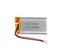 Batterie Lipo 3,7 V, 1700 mAh 112852 Lithium-polymère avec Connexion 2P-PH avec Pas de 2,0 mm