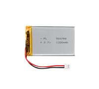 Batterie Lipo 3,7 V, 3,7 V 1200 mAh 503759 ions lithium polymère avec connexion 2P-PH avec pas de 2,0 mm