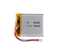 Batterie LiPo 3,7 V, 500 mAh 503035 Ions Lithium Polymère avec connexion 2P-PH avec pas de 2,0 mm