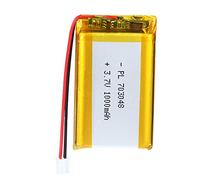 Batterie LiPo 3,7V 1000mAh 703048 avec câble JST - Batterie rechargeable en lithium polymère pour enceintes Bluetooth, projets DIY et appareils électroniques