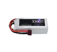 Batterie LiPo 4S 14,8 V 1500 mAh, 1800 mAh, 2200 mAh, 2600 mAh, 3300 mAh, 3000 mAh, 45 C/60 C, Compatible avec Les Drones RC FPV, quadricoptères, Voitures de Course Deans/XT60(4S3300 60C T)