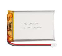 Batterie LiPo 603450,1S 3,7 V 1200 mAh lithium-polymère avec protection PCM, prise Micro JST 1,25 mm 2 broches pour ESP32 Arduino et projets de bricolage