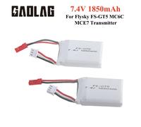 Batterie Lipo 7.4V 1850mAh pour émetteur Flysky FS-GT5, modèles RC, pièces d'hélicoptère pour MC6C MCE7 avec prise JST, batterie 7.4V Batterie 4X