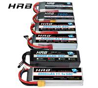Batterie Lipo HRB RC 1500mah 2200mah 2600mah 4000mah 5000mah 6000mah batterie Lipo 2s 3s 4s 22.2v 14.8v 11.1v 7.4v batterie Lipo 6s 6000mah ec5