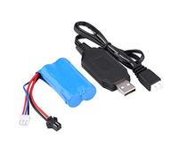Batterie LiPo RC en Plastique et Li-ION 7,4 V 500 mAh Télécommande Crawler Car Batterie Rechargeable avec câble USB RC Accessoires de Mise à Niveau pour WPL/Crawler/Military RC