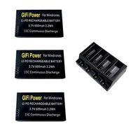 Batterie LiPo Rechargeable 3,7 V 600 mAh ou Chargeur, Compatible avec Le Mini Drone Parrot Jumping Sumo Swing Mambo Rolling Spider(Red)