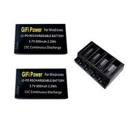 Batterie LiPo Rechargeable 3,7 V 600 mAh ou Chargeur, Compatible avec Le Mini Drone Parrot Jumping Sumo Swing Mambo Rolling Spider(Yellow)