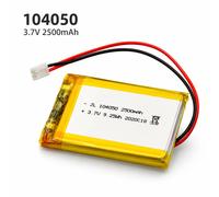 Batterie LiPo rechargeable au lithium polymère 104050 3.7V2500mAh avec protection PCB PH 2.0 2Pin pour GPS MP3 Haut-parleur Bluetooth 104050 2 PCS