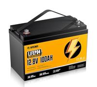 Batterie Lithium, 12V 100Ah Batterie Lifepo4 Rechargeable, 1280Wh BMS 100A Amélioré, 18000 Cycles Profonds, Protection Basse Température Intégrée pour Camping Car, SystèMes Hors RéSeau, Bateaux