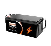Batterie Lithium 24V(25.6V) 100Ah, Batterie LiFePO4 Rechargeable avec BMS 100A, 5000+ Cycles, Pour Camping Car, Système Off-Grid, Bateau, Caravane, Solaire