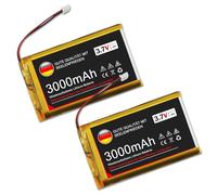 Batterie Lithium 3,7 V 3000 mAh, 1 S, 1 C, avec Carte de Protection et connecteur Micro JST 1.25, pour Carte de développement Arduino Node MCU ESP32 (2 pièces)