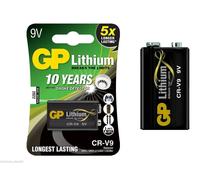 Batterie Lithium 9V Bloc CR-V9 Pour Détecteur De Fumée 10 Ans CRV9