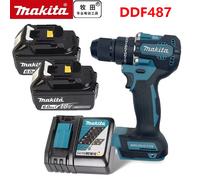 Batterie lithium de remplacement Makita 18V d'origine BL1860 DDF487 BL1830B BL1850B BL1850 BL1840 BL1815 6.0AH 9.0AH 2PCS 5Ah-Charger- EU