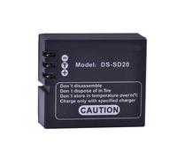 Batterie Lithium DS-SD20 SD20 + Chargeur Double USB, Compatible avec Les Caméras d'action AEE Magicam, SD18 SD19 SD20 SD21 SD22 SD23 SD30 Rollei 3S(1pcs Batteries)