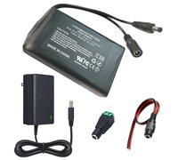 Batterie lithium-ion 12 V 5600 mAh avec chargeur compatible avec appareils 12 V, éclairage de vélo, projet de bricolage, radio, lumière de pêche, bande lumineuse LED, caméra de vidéosurveillance