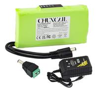 Batterie lithium-ion 12 V 8 Ah - Alimentation mobile - Grande capacité - Batterie audio avec tête CC et indicateur d'alimentation pour lumière LED, projet de bricolage, batterie mobile d'extérieur