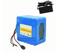 Batterie Lithium-Ion 12V 34Ah pour Vélo Électrique 3S12P Étanche En PVC Rechargeable Avec Protection BMS Intégrée Idéale pour Les Moteurs de Vélo Électrique 100W Bullet+SM