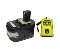 Batterie Lithium-ion 18 V 12 Ah - 15 C, Compatible Avec RYOBI, Toutes Les Séries D'outils Électriques P108, P109, RB18L50 Et RB18L20.(12.0Ah charger)