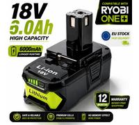 Batterie lithium-ion 18V 6000mAh compatible avec RYOBI ONE+ P108 P109, cellules de qualité supérieure, batterie haute capacité, autonomie prolongée, charge rapide, protection contre les surcharges, Ry
