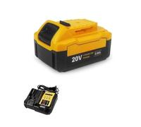 Batterie lithium-ion 20 V 5 Ah de remplacement for outils électriques Dewalt. Batterie lithium-ion rechargeable.(1 Battery 1 Charger,US_20V)