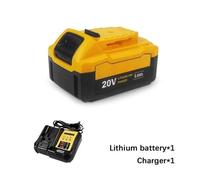 Batterie lithium-ion 20 V 5 Ah de remplacement for outils électriques Dewalt. Batterie lithium-ion rechargeable.(1 Battery 1 Charger,EU_20V)