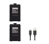 Batterie Lithium-ion 2800mAh, DC 7.4V, Port type-c, Compatible avec Baofeng BL-5 UV-5R UV-5RA UV-5RE BF-F8, accessoires de batterie d'interphone(2pcs with 1cable)