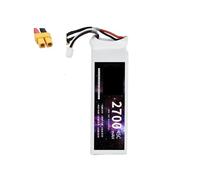 Batterie Lithium-ION 2S 7,4 V 2700 mAh 45 C, Compatible avec Les Avions, hélicoptères, Drones, Chars et Voitures de Course RC FPV, Compatible avec Les Drones Hobby Deans XT60(1B with XT30)