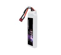 Batterie Lithium-ION 2S 7,4 V 2700 mAh 45 C, Compatible avec Les Avions, hélicoptères, Drones, Chars et Voitures de Course RC FPV, Compatible avec Les Drones Hobby Deans XT60(1B with T Plug)