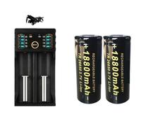 Batterie Lithium-ion 3,7 V 18800 MAh, Idéale For Les Lampes De Poche(1Charger-2Battery)