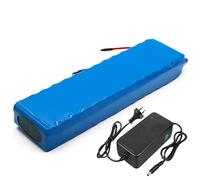 Batterie Lithium-Ion 36 V 10 Ah Pour Vélo Électrique, Batterie Lithium 10S3P Pour Trottinette Électrique Avec Chargeur 42 V 2 A, Batteries Lithium-Ion Haute Performance 36V 10Ah,T